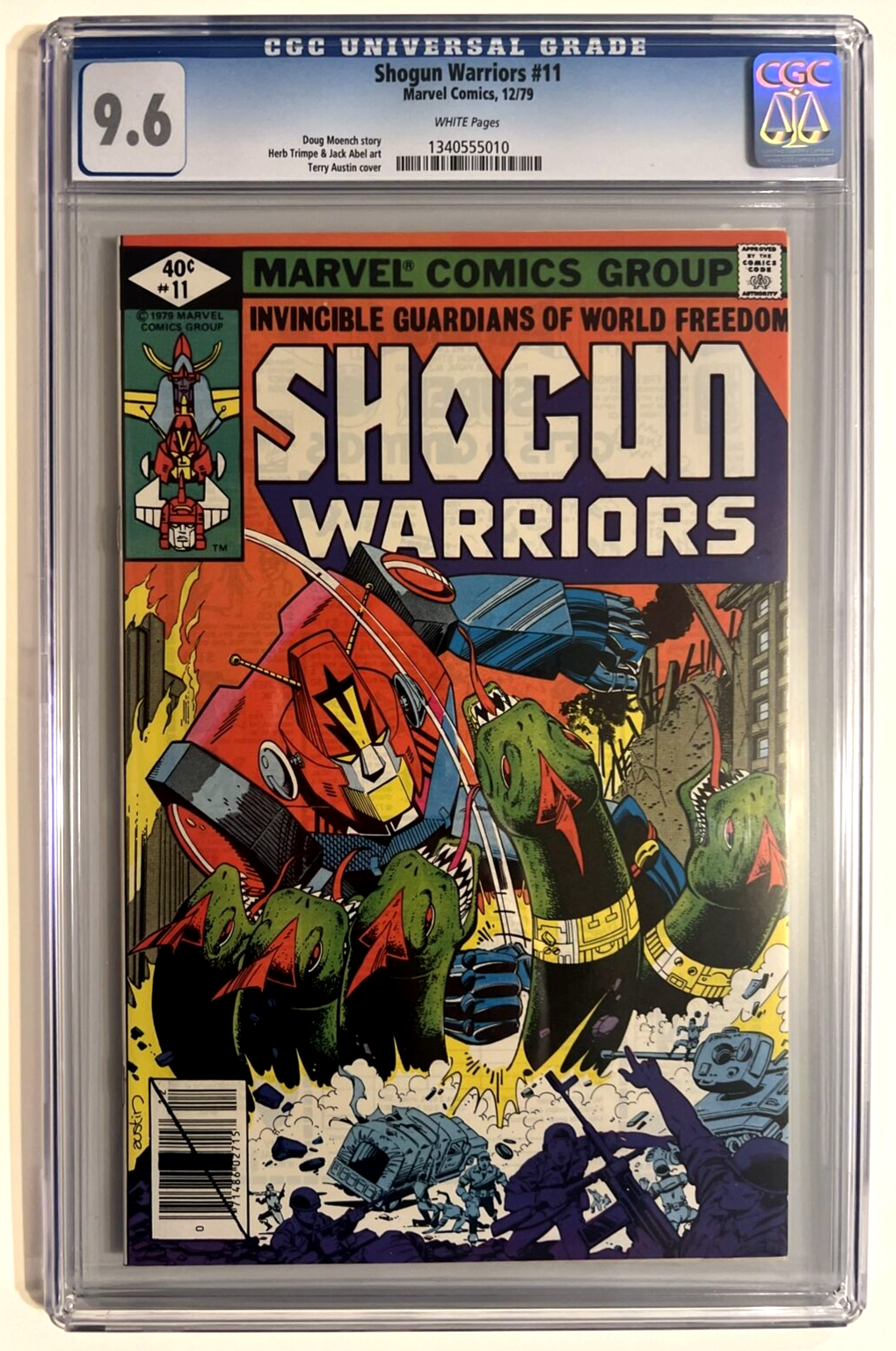 SHOGUN WARRIORS #11 CGC 9.6 MARVEL COMICS 1979 WHITE PAGES