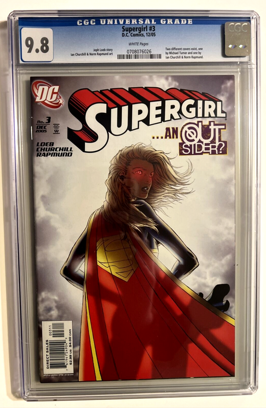 SUPERGIRL #3 CGC 9.8 DC COMICS 2005 JEPH LOEB IAN CHURCHILL NORM RAPMUND