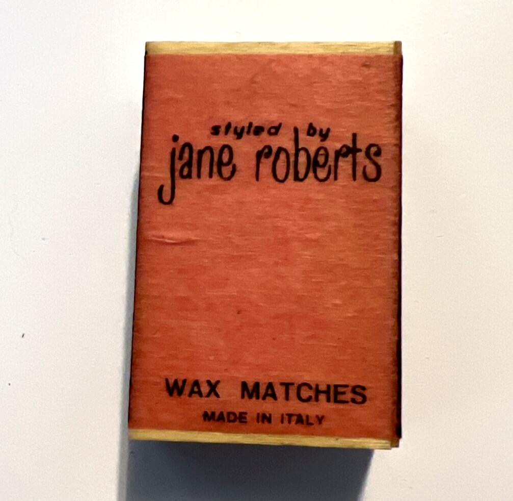Vintage Made in Italy Wax Matches Match Box Jane Roberts Funky Elephant Cool!