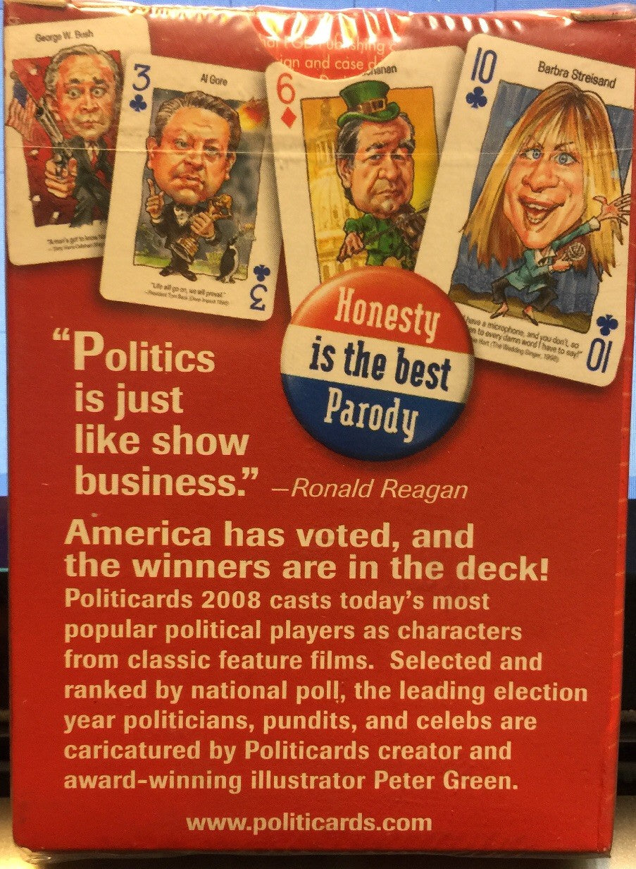 Politicards 2008 Collectible Playing Cards CLINTON OBAMA BUSH GORE SEALED DECK