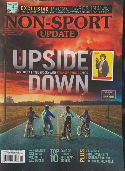 Non-Sport Update Vol 29 #5 Rick & Morty Stranger Things -STILL SEALED! Oct 2018