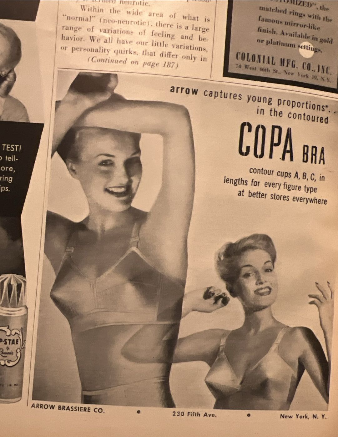 VINTAGE GLAMOUR MAGAZINE OCTOBER 1947 PRETTY GAY AD GOOD LOOKS AND LIVING