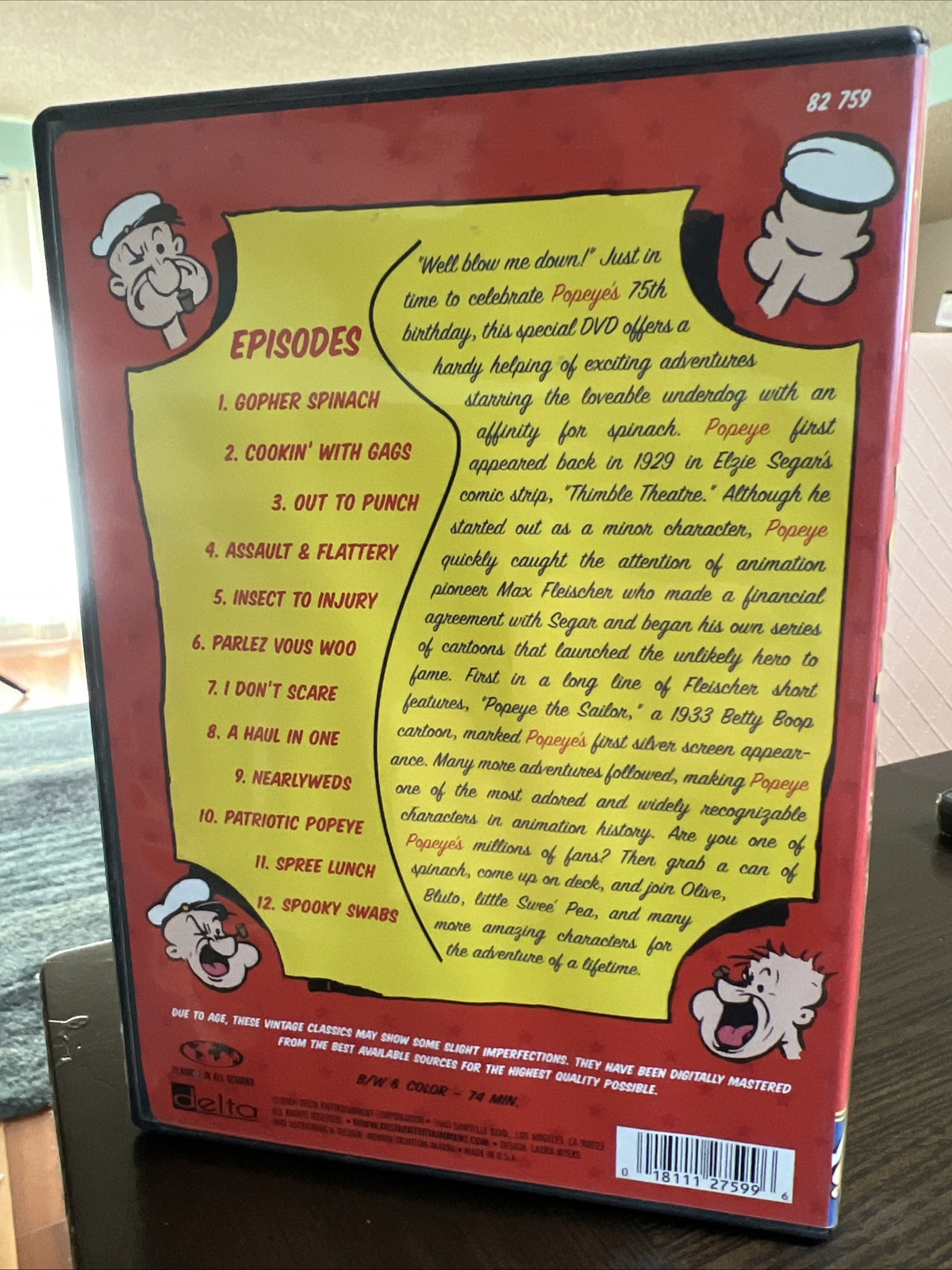 Popeye the Sailor Man Collectors Edition (DVD, 2004) 12 episodes