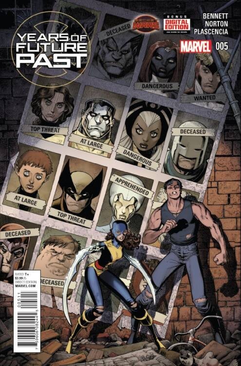YEARS OF FUTURE PAST #5 X-MEN MARVEL COMICS MAIN COVER NM