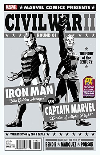 SDCC 2016 EXCLUSIVE: CIVIL WAR 2 #1 VARIANT BENDIS NM 1ST PRINT