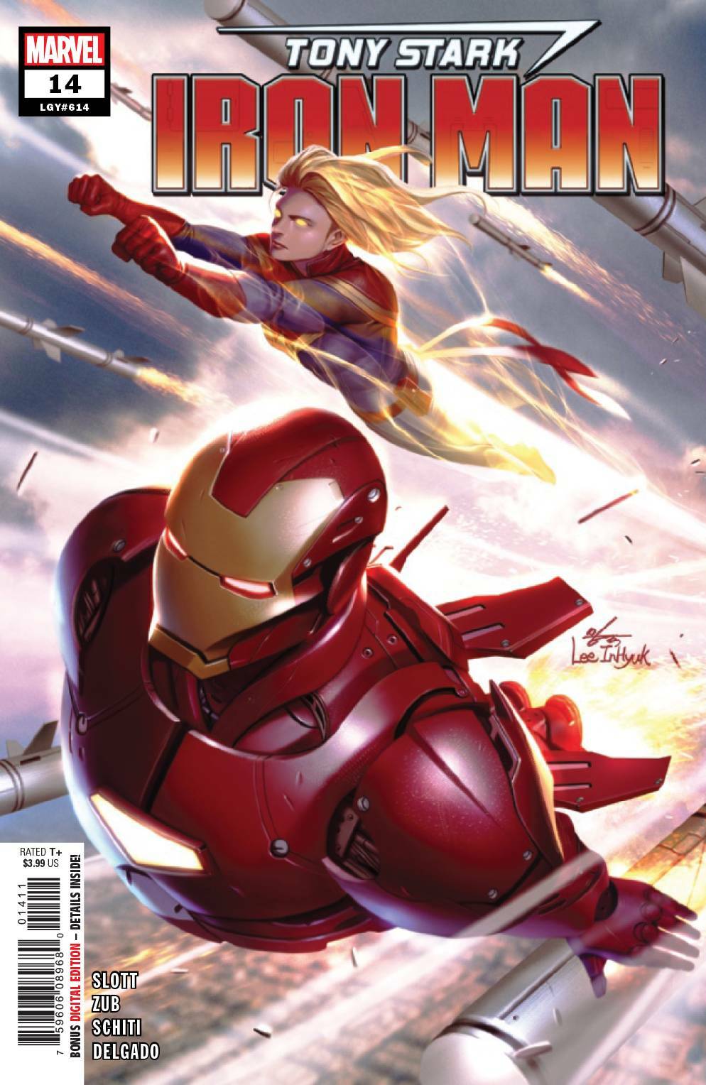 TONY STARK IRON MAN #14 MAIN COVER MARVEL NM 1ST PRINT 2019