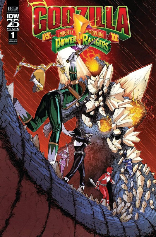 GODZILLA VS MMPR II #1 SANCHEZ VARIANT NM 1ST PRINT IDW BOOM 2024