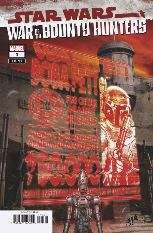 STAR WARS WAR BOUNTY HUNTERS #3 NM 1ST PRINT WANTED POSTER VARIANT MARVEL 2021