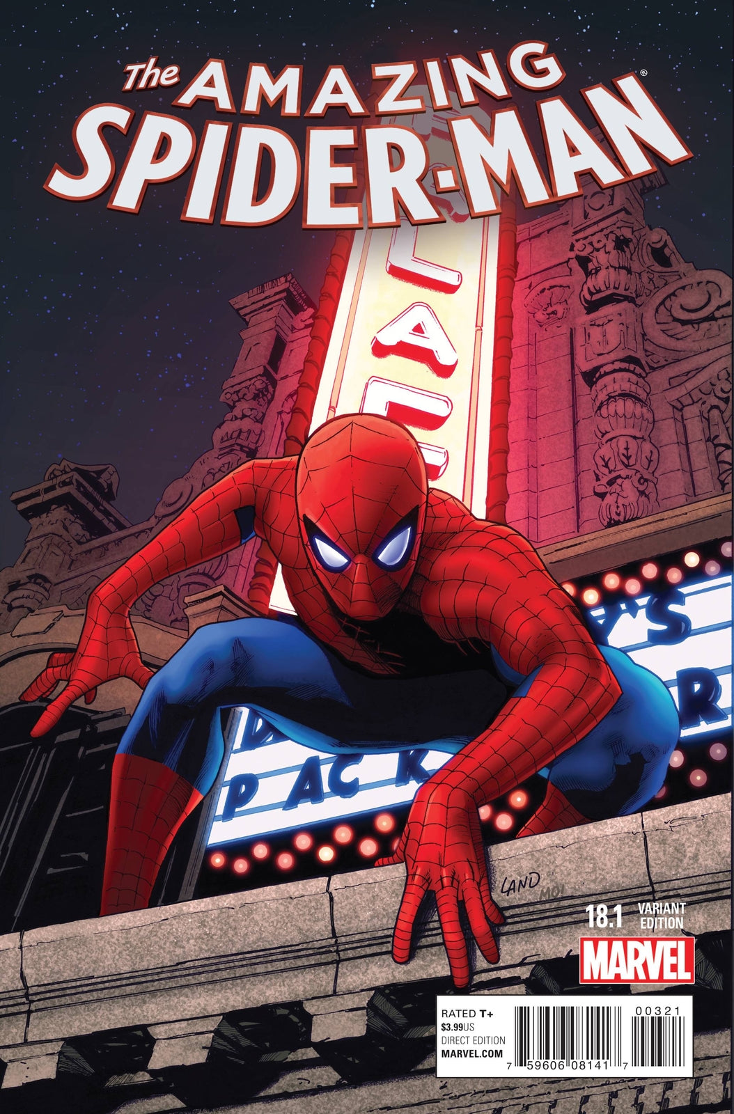 AMAZING SPIDER-MAN #18.1 LAND VARIANT 2015 NM