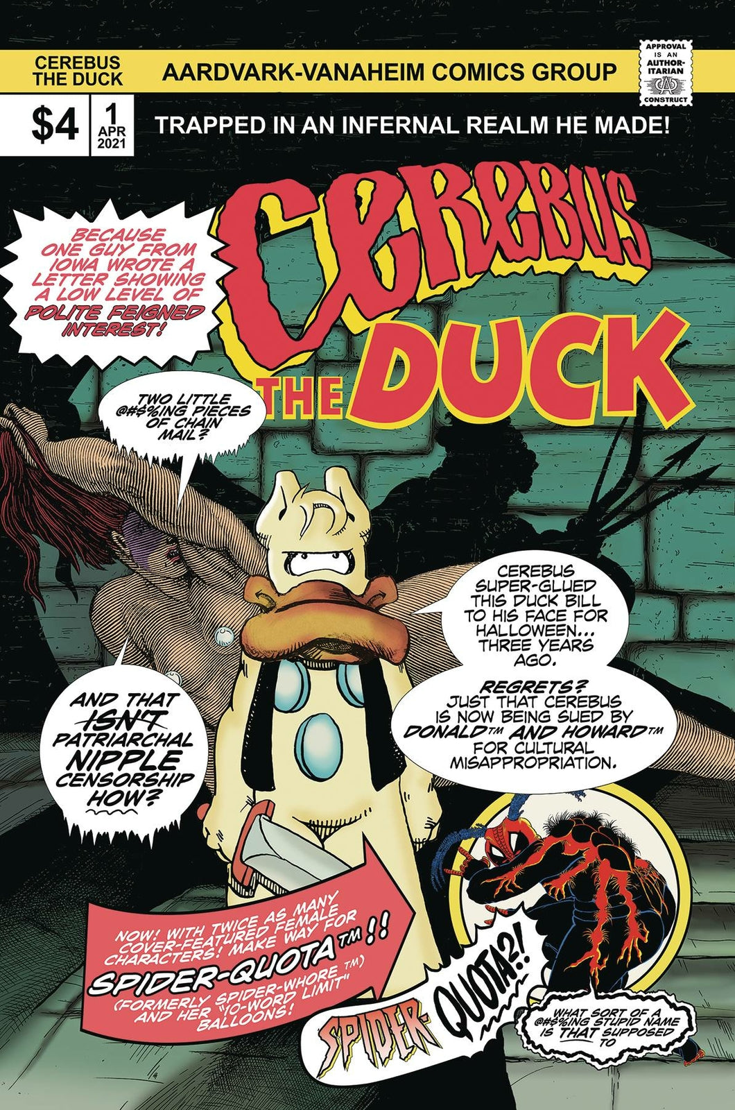 CEREBUS THE DUCK ONE SHOT AARDVARK VANAHEIM DAVE SIM 2021 NM 1st PRINT