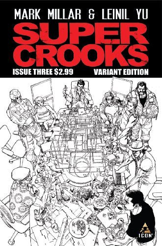 SUPERCROOKS #3 SKETCH VARIANT MILLAR NM 1ST PRINT