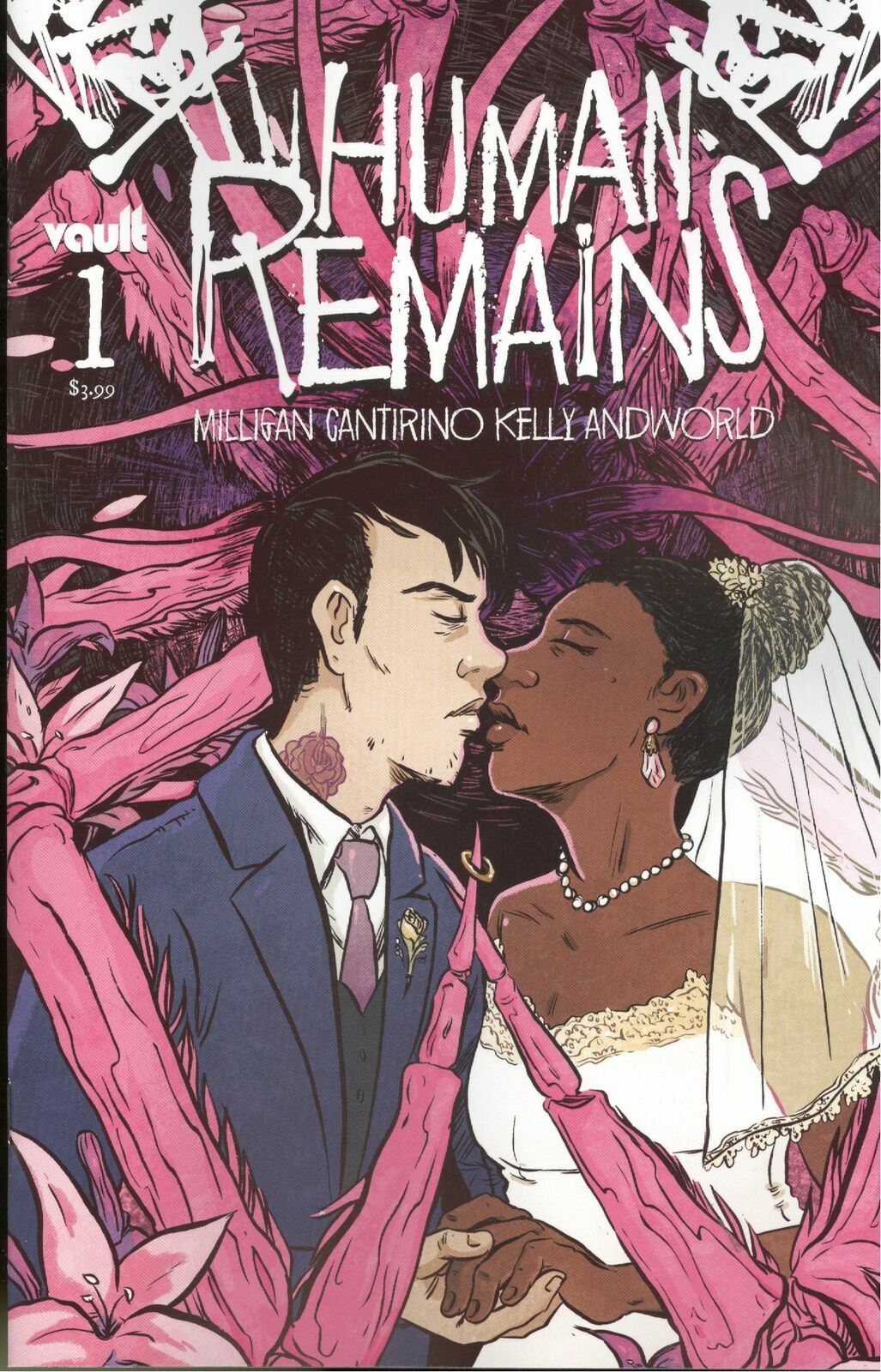 HUMAN REMAINS #1 COVER A CANTIRINO NM VAULT 2021 1st PRINT