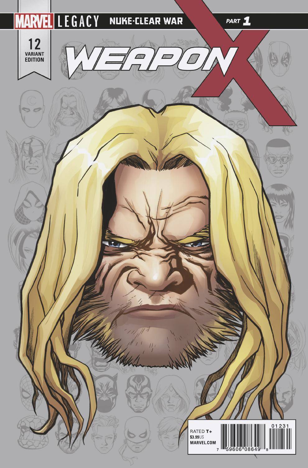 WEAPON X #12 MCKONE LEGACY HEADSHOT VARIANT MARVEL COMICS NM 2017