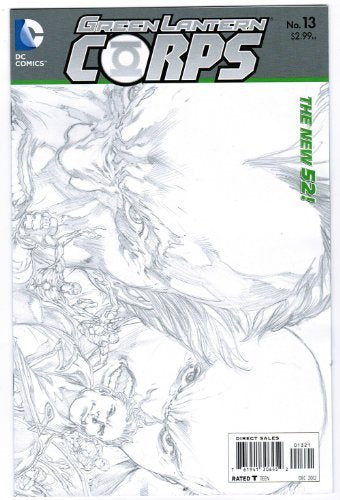 GREEN LANTERN CORPS #13 IVAN REIS BLACK & WHITE SKETCH VARIANT NM 1ST PRINT