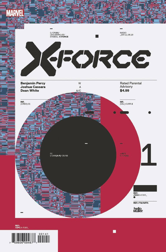 X-FORCE #1 MULLER DESIGN VARIANT DX MARVEL NM 1ST PRINT 2019