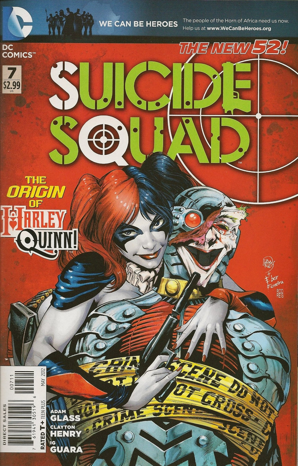SUICIDE SQUAD #7 1st PRINT ORIGIN HARLEY QUINN 2012 NM