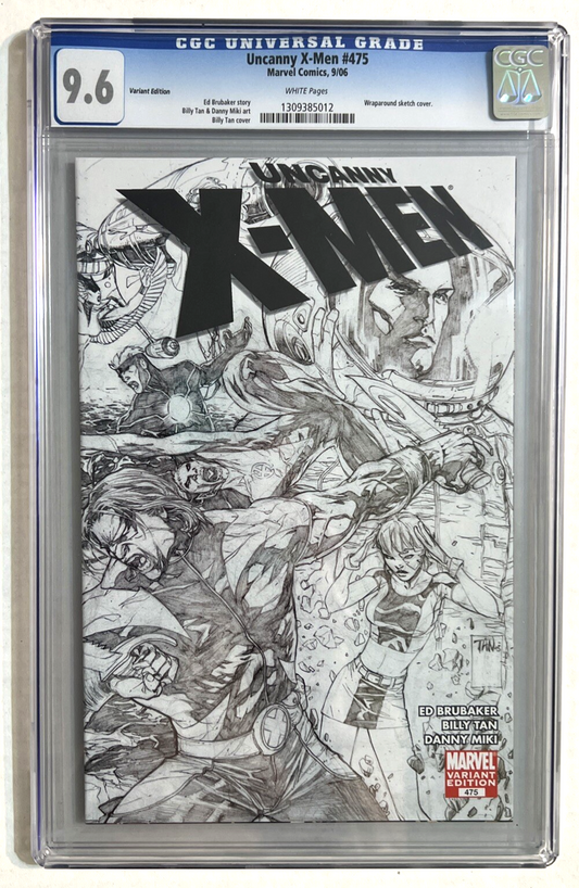 UNCANNY X-MEN #475 CGC 9.6 MARVEL COMICS 2006 SKETCH VARIANT BILLY TAN