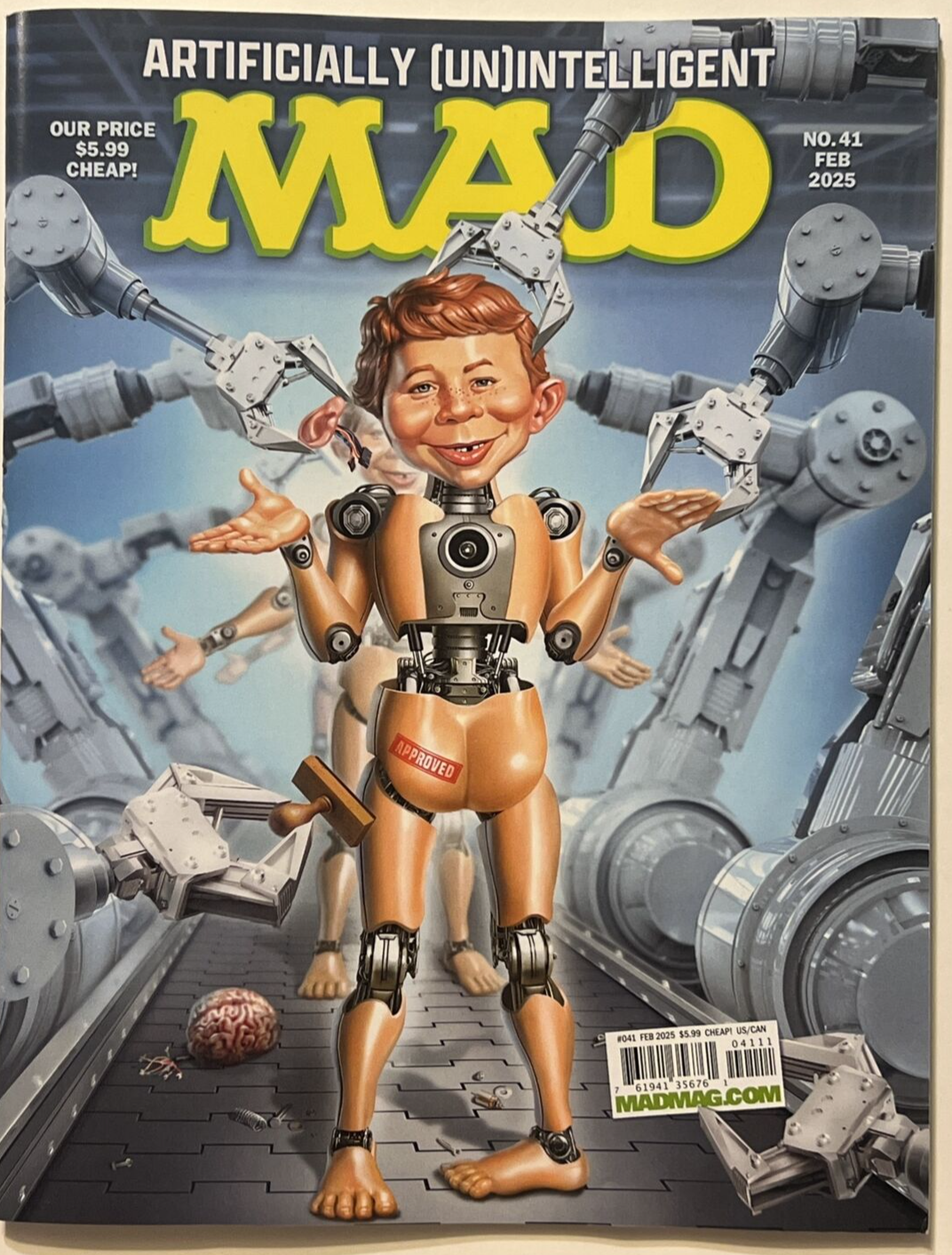 MAD MAGAZINE #41 FEB 2025 NEW MATERIAL AI MIDDLE FINGER