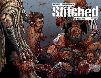 STITCHED #13 WRAP COVER MIKE WOLFER NM 1ST PRINT