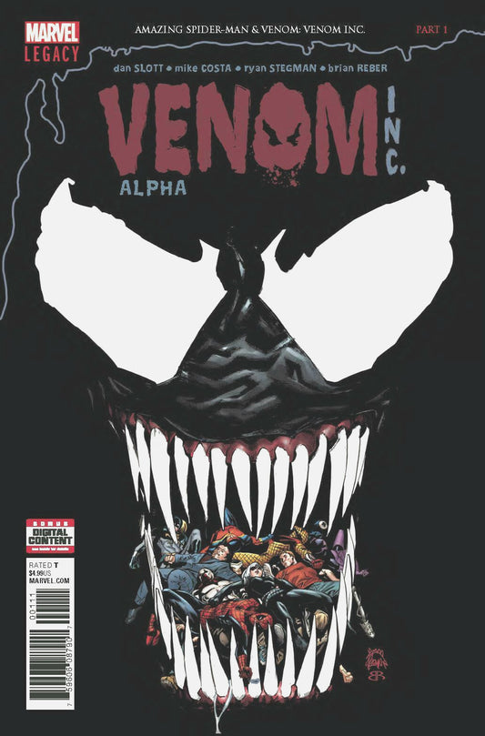 AMAZING SPIDER-MAN VENOM INC ALPHA #1 NM MARVEL 2017 DAN SLOTT RYAN STEGMAN