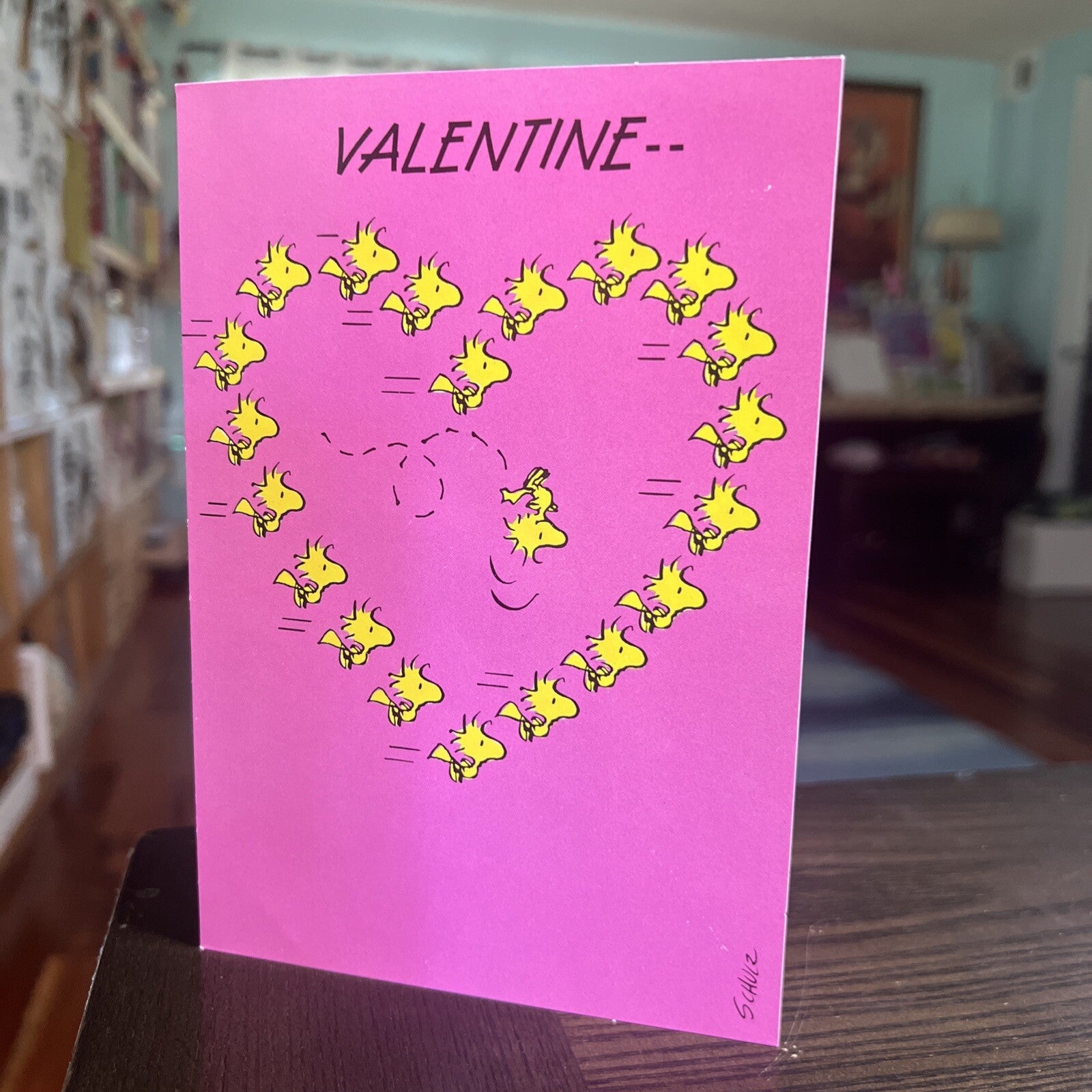 Peanuts Snoopy Woodstock Hallmark Greeting Card 7" x 4.75" Valentines Day + Env