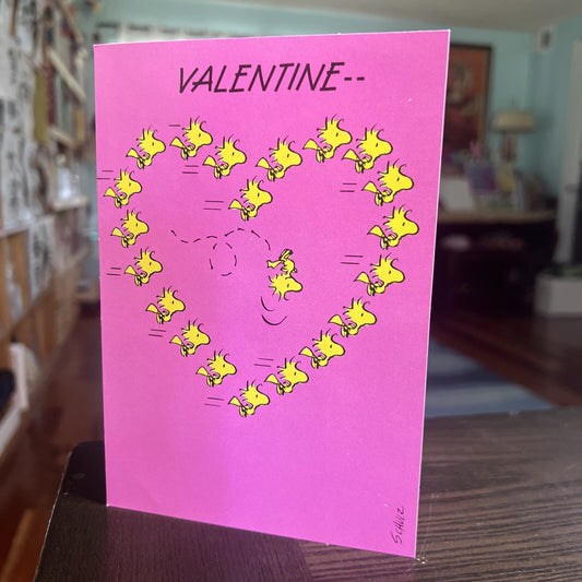 Peanuts Snoopy Woodstock Hallmark Greeting Card 7" x 4.75" Valentines Day + Env