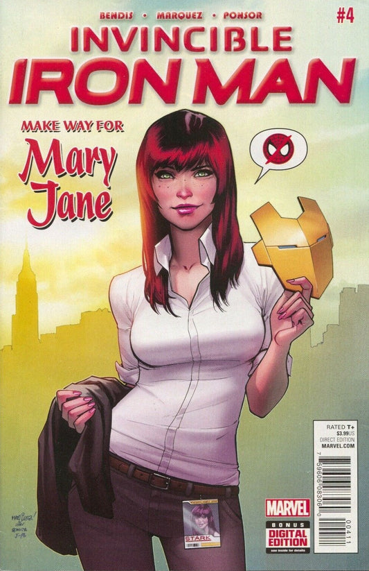 INVINCIBLE IRON MAN #4 2ND PRINT MARY JANE VARIANT COVER NM 2016 MARVEL COMICS