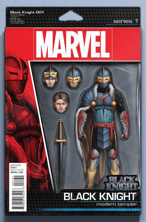 BLACK KNIGHT #1 ACTION FIGURE VARIANT MARVEL NM 2015 (COMIC, NOT A TOY!)
