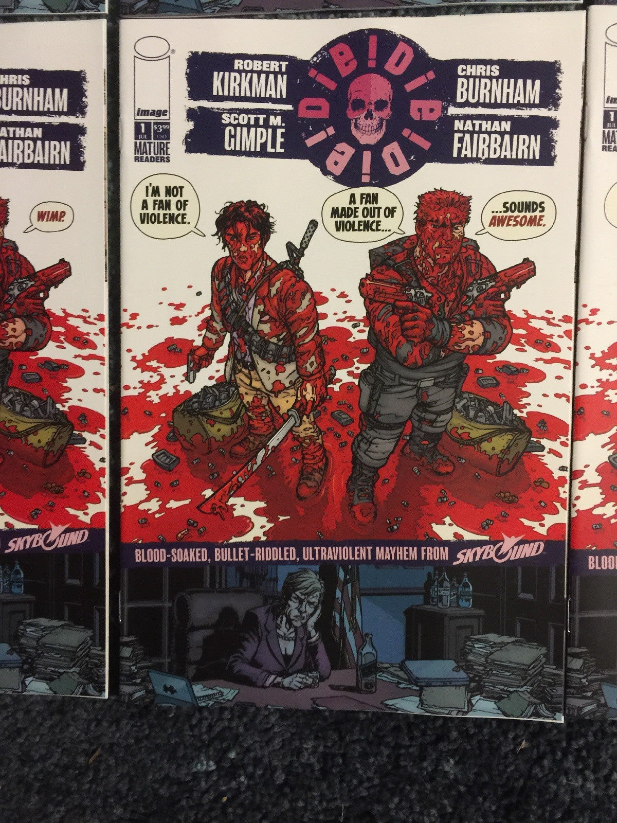 DIE! DIE! DIE! #1 ROBERT KIRKMAN 10 COPIES COVER VARIANT SET NM