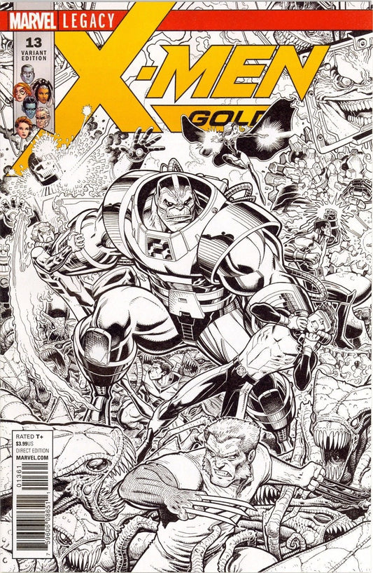 X-Men Gold #13 1:50 Variant Cover Art Adams Black and White Connecting Marvel NM