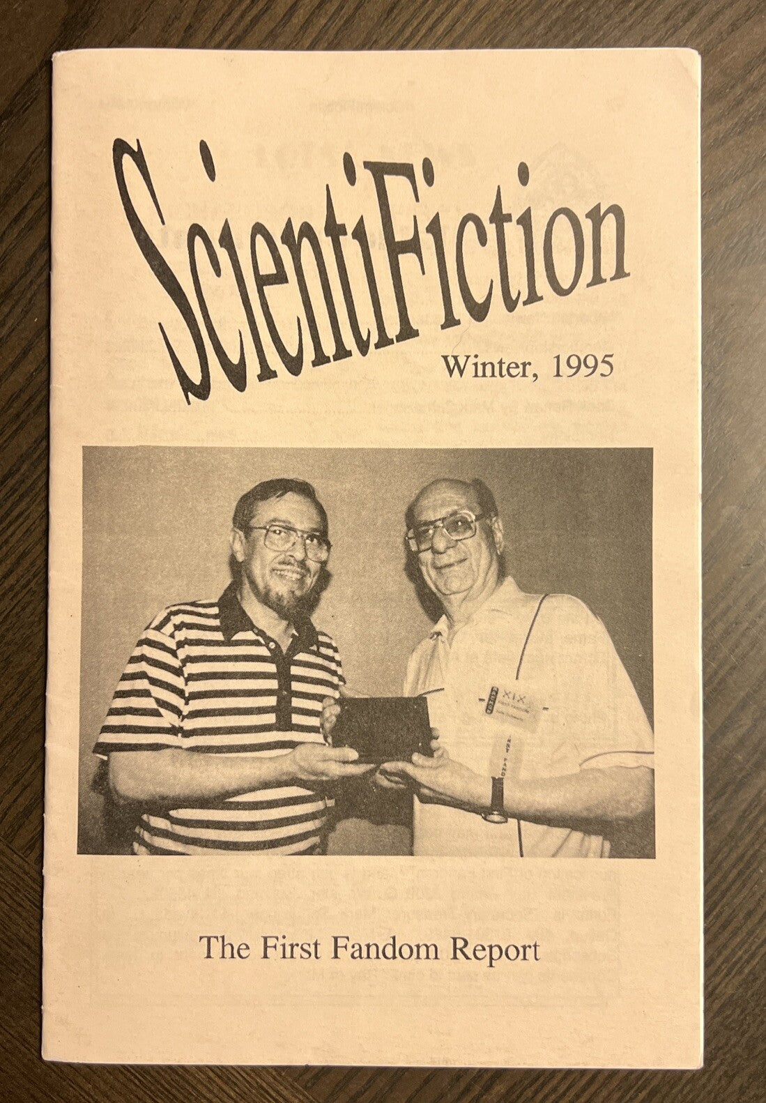 SCIENTIFICTION SCIENCE FICTION FANZINE WINTER 1995 RAY BEAM MARK SCHULZINGER