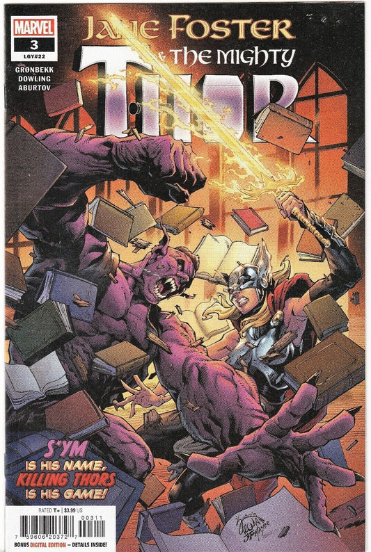 JANE FOSTER MIGHTY THOR #3 MAIN COVER MARVEL COMICS NM 2022