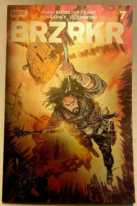 BRZRKR #7 FOIL COVER JOHNSON FOIL VARIANT BOOM! STUDIOS COMICS KEANU REEVES NM