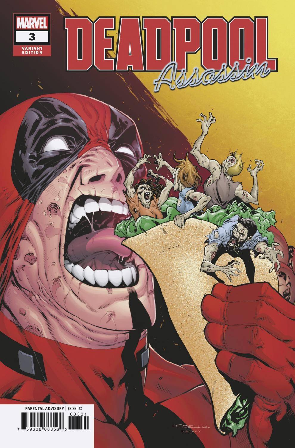 DEADPOOL ASSASSIN #3 OF 6 MARVEL VFN/NM COELLO VARIANT COVER
