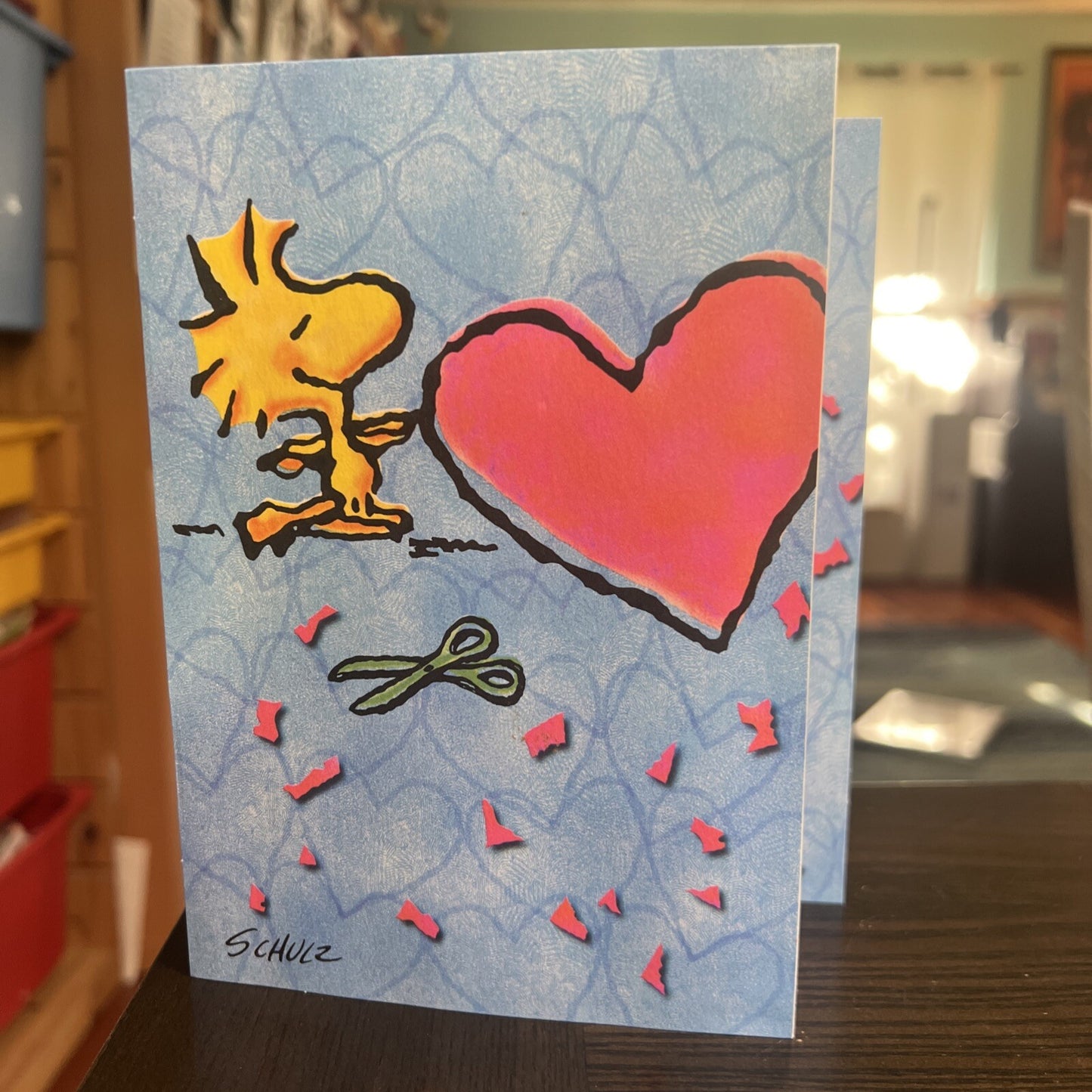 Peanuts Snoopy Woodstock Hallmark Greeting Card 7" x 4.75" Valentines + Env