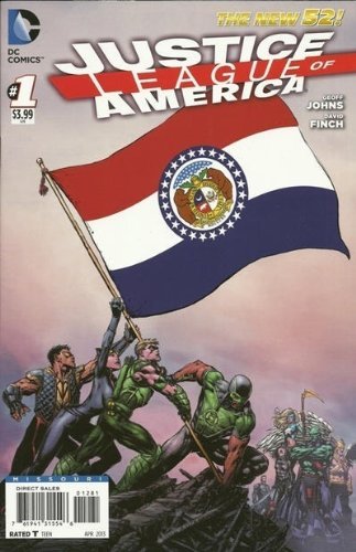 JUSTICE LEAGUE OF AMERICA #1 MISSOURI FLAG VARIANT COVER GEOFF JOH NM 1ST PRINT