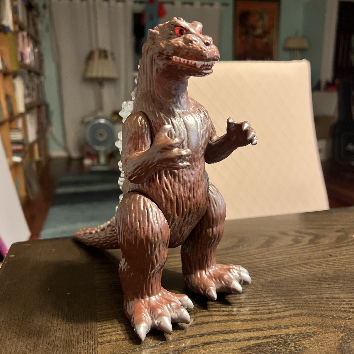 GODZILLA KAIJU M1 1954 VERSION BROWN SILVER RED EYES 8.5" FAN CLUB 2001