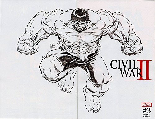 MARVEL'S CIVIL WAR II #3 (OF 7) JOE QUESADA MIDNIGHT LAUNCH SKETCH NM 1ST PRINT