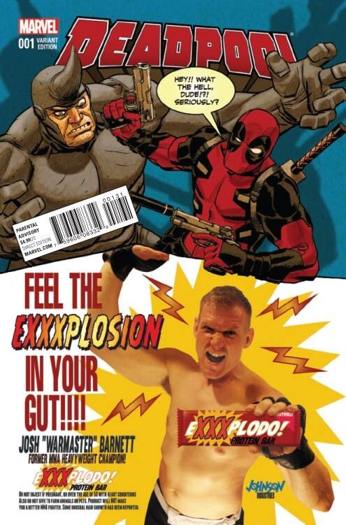 DEADPOOL #1 JOHNSON CANDY VARIANT JOSH BARNETT MARVEL COMICS NM