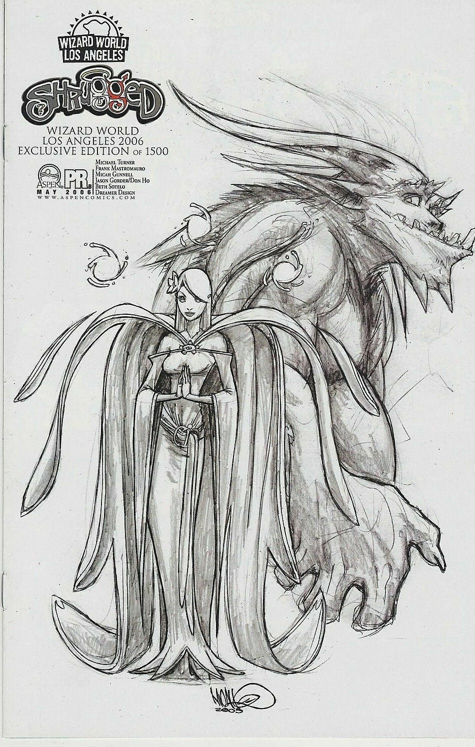 SHRUGGED #PR-B WIZARD WORLD LA LIMITED TO 1500 VFN+ 1ST PRINT ASPEN 2006