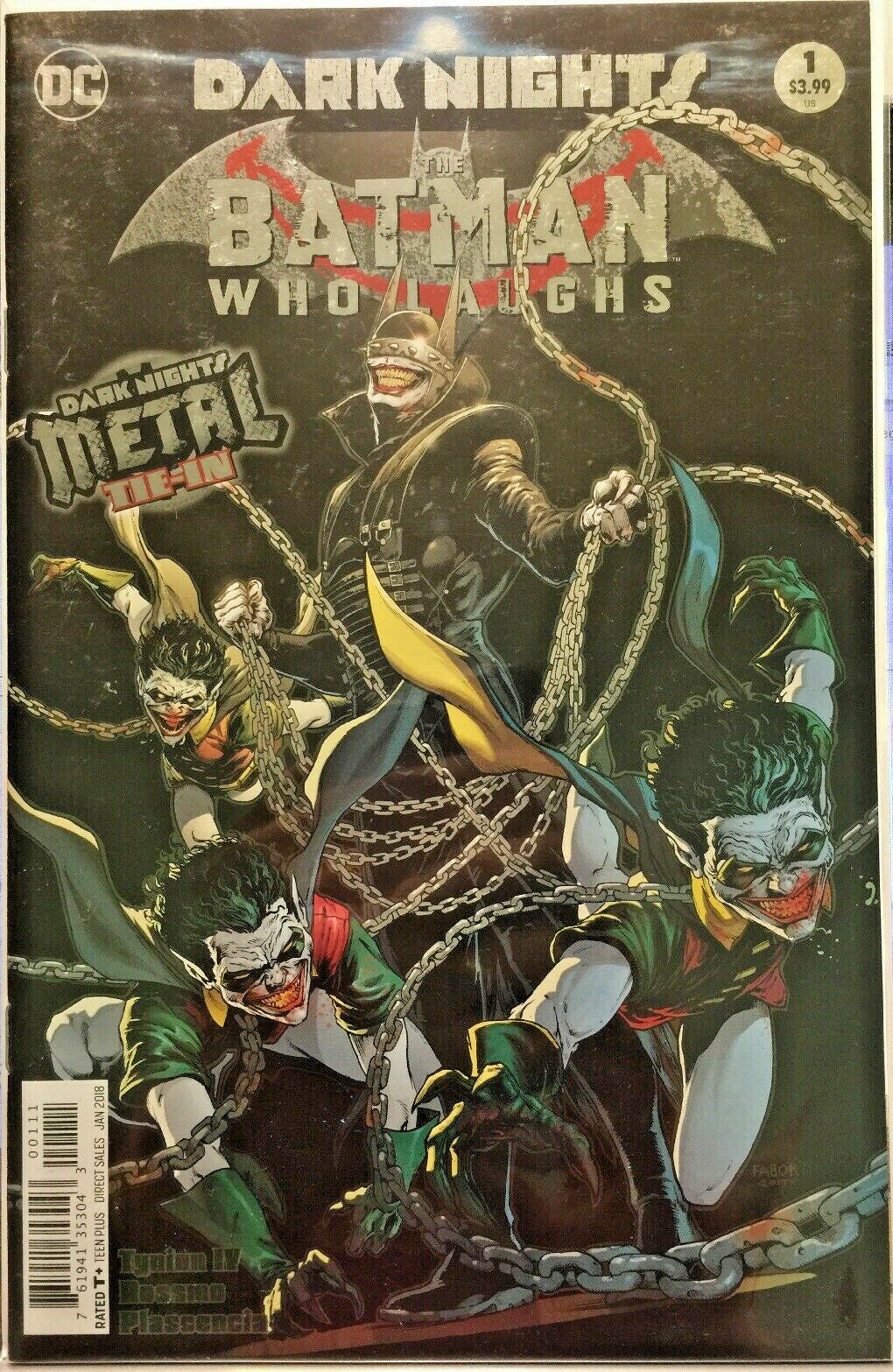 BATMAN WHO LAUGHS #1 FOIL COVER 1st PRINT DARK NIGHTS METAL ROBIN JOKER NM