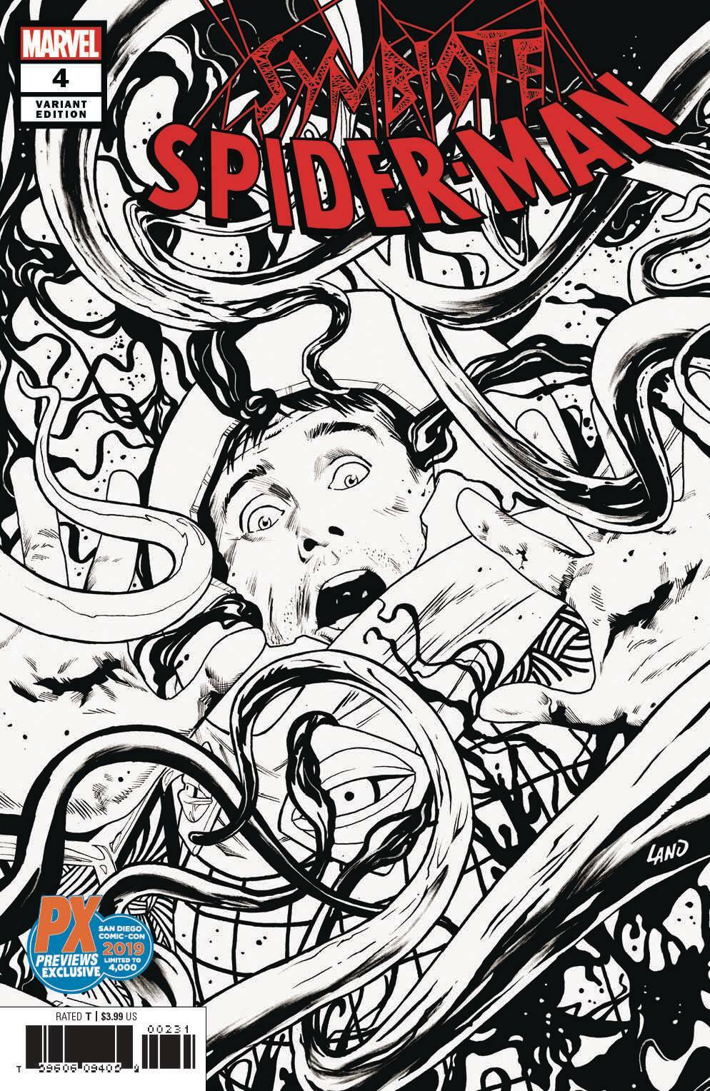 SDCC 2019 SYMBIOTE SPIDER-MAN #4 ARTIST VARIANT SAN DIEGO EXCLUSIVE PX NM