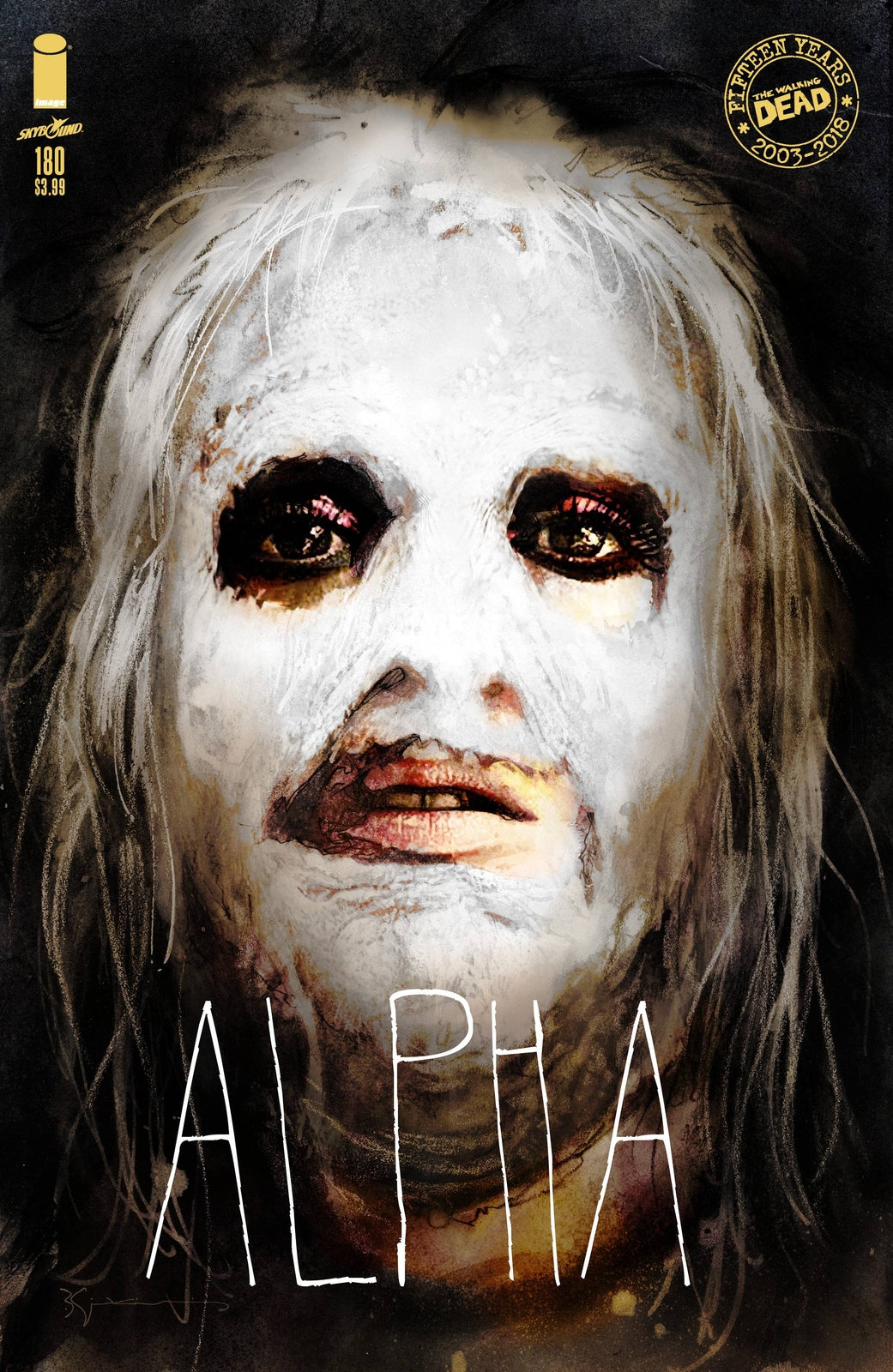 WALKING DEAD #180 COVER B 15TH ANNV SIENKIEWICZ IMAGE COMICS NM