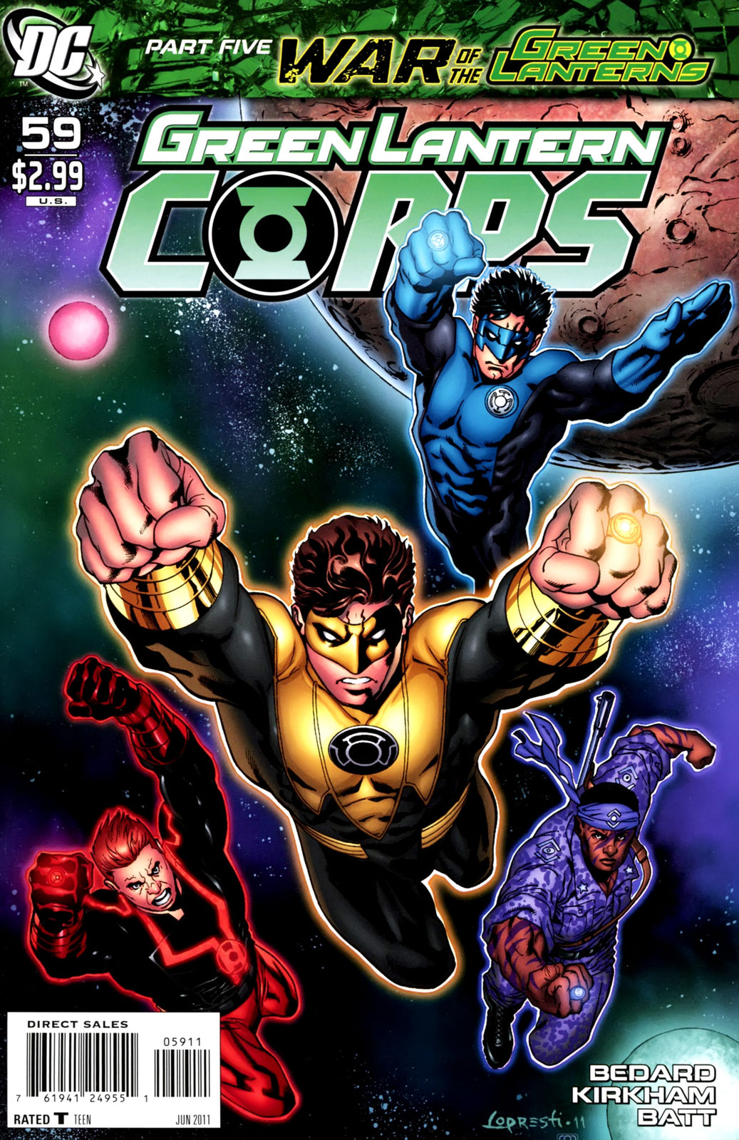 GREEN LANTERN CORPS #59 WAR NM 1ST PRINT DC 2011