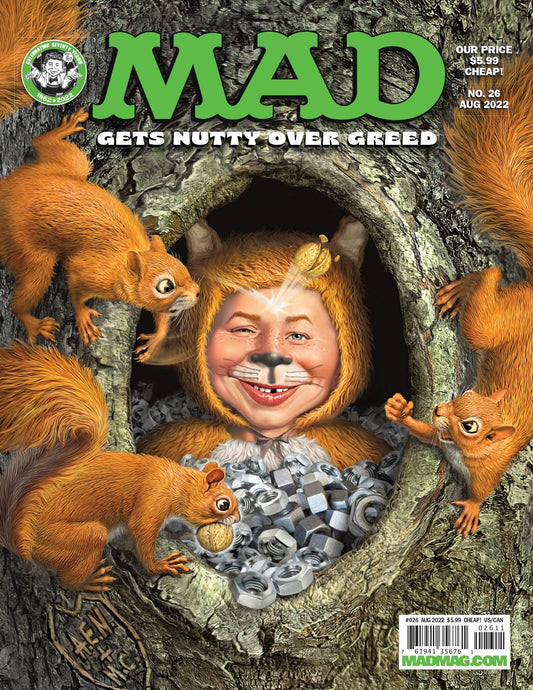 MAD MAGAZINE #26 GETS NUTTY OVER GREED SQUIRREL COVER 2022 NM