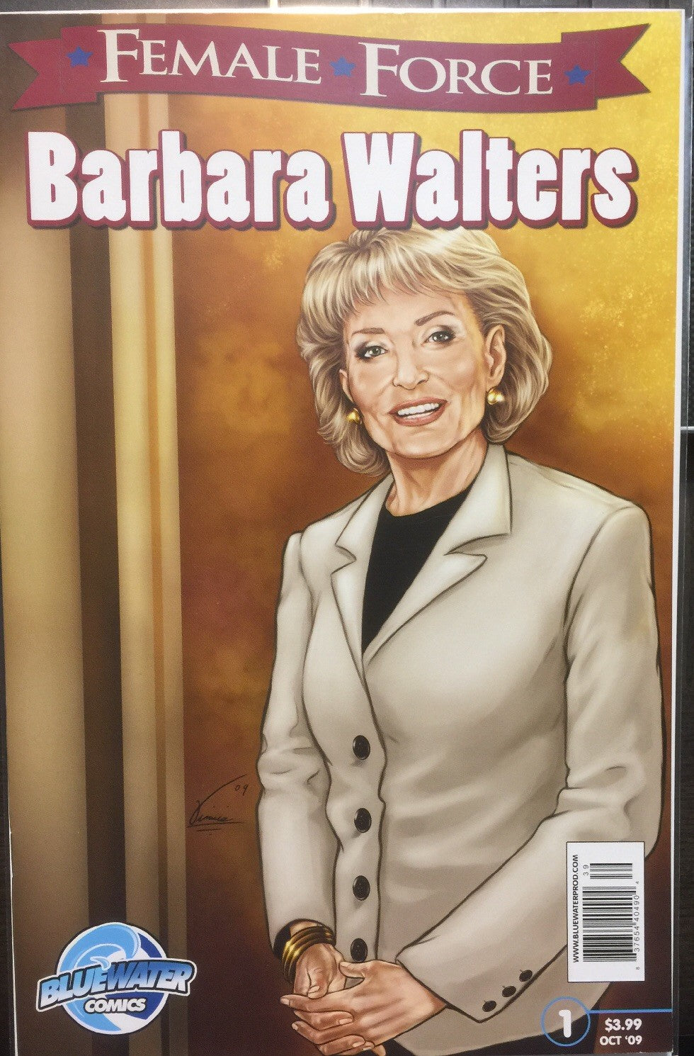 FEMALE FORCE BARBARA WALTERS #1 BLUEWATER 1st PRINT VFN+