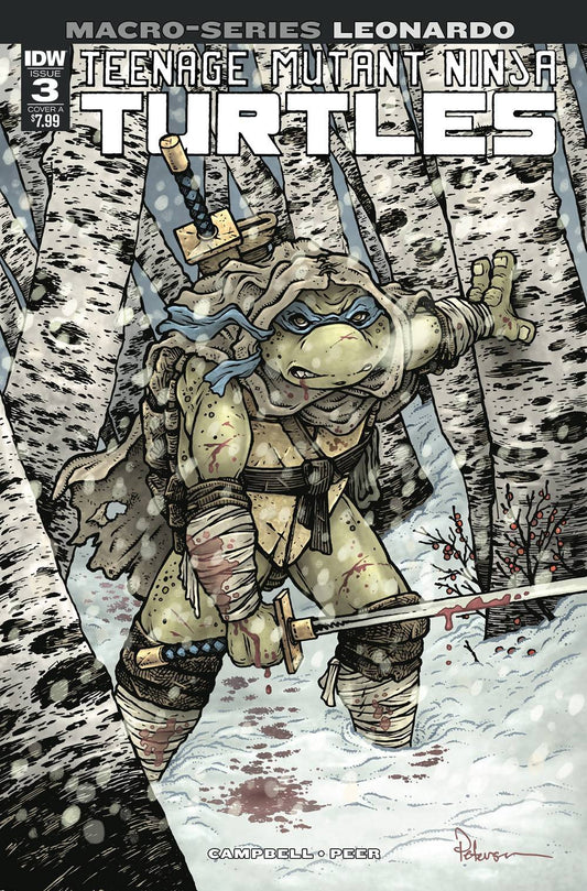 TMNT MACROSERIES #3 LEONARDO COVER A PETERSEN IDW NM 1ST PRINT 2018