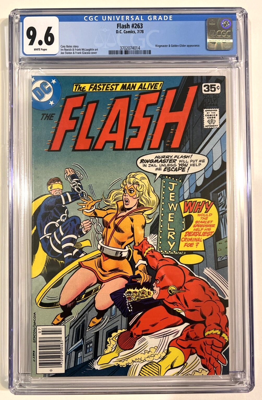 FLASH #263 CGC 9.6 DC COMICS 1978 BRONZE AGE HIGH GRADE WHITE PAGES