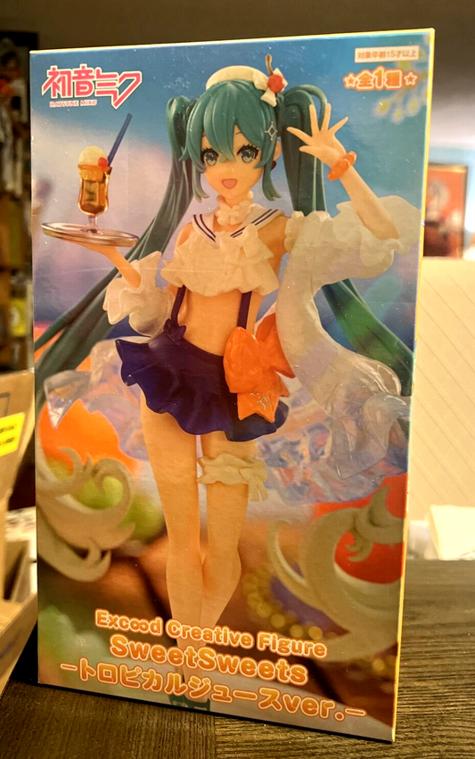 HATSUNE MIKU EXCEED CREATIVE SWEETSWEETS TROPICAL JUICE FIGURE NEW  JAPAN IMPORT