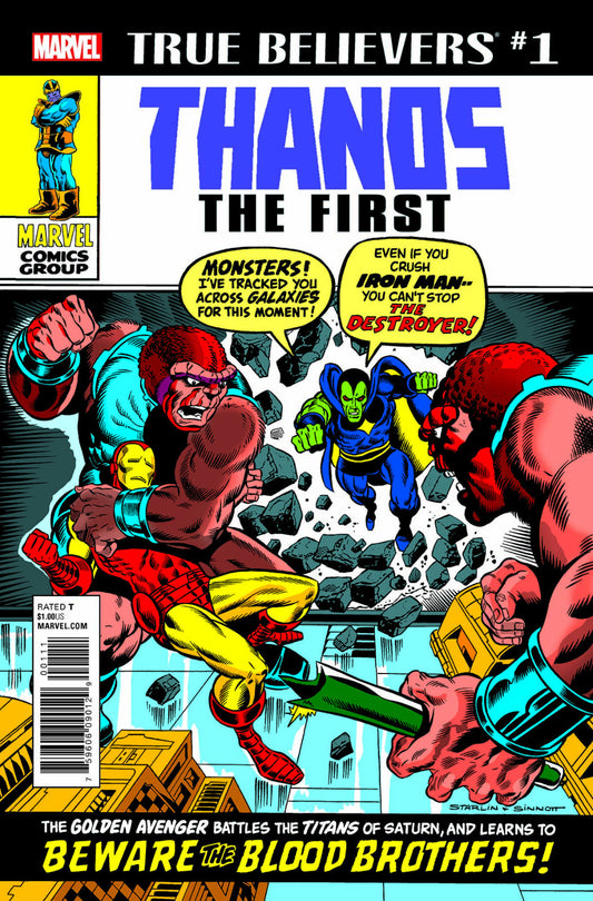 TRUE BELIEVERS THANOS THE FIRST #1 MARVEL NM IRON MAN #55